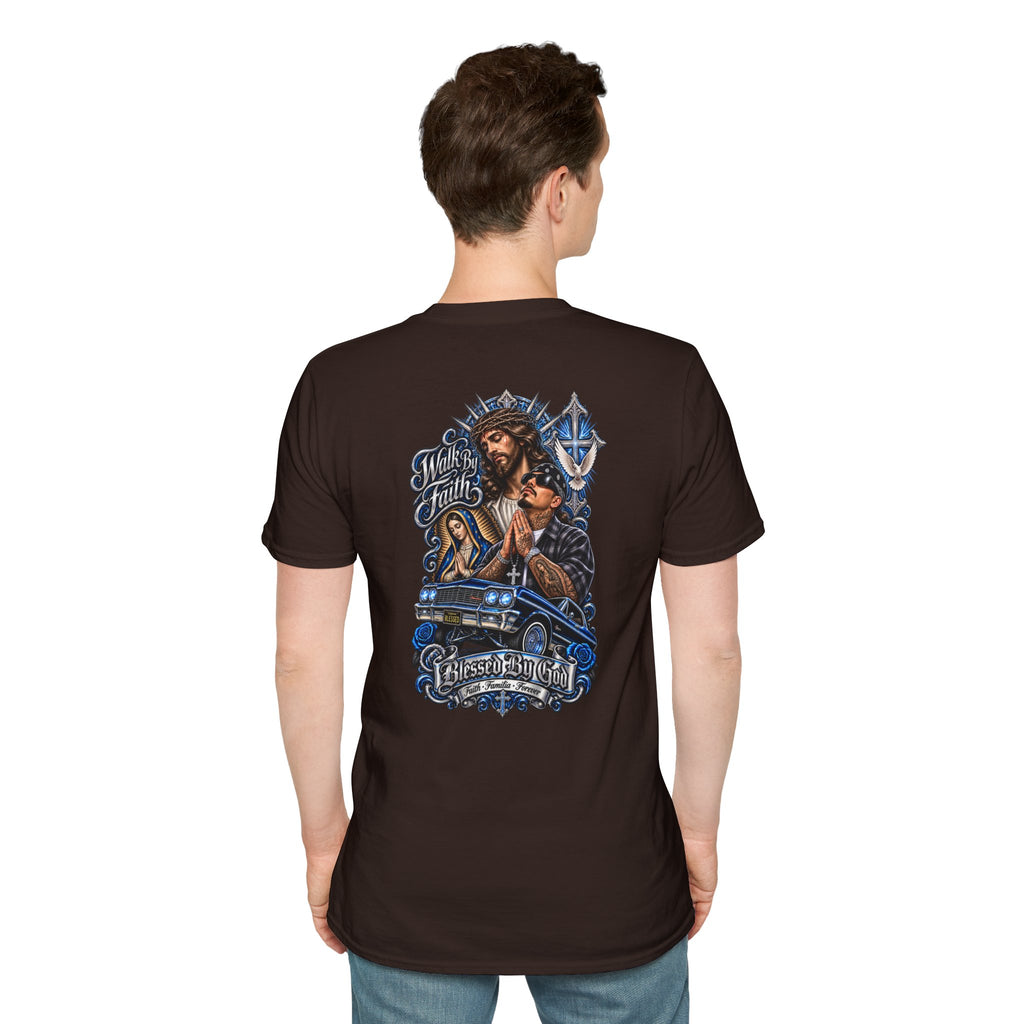 Jesus Prays T-Shirt – Faith, Cross & Blessed Are the Merciful Graphic Tee