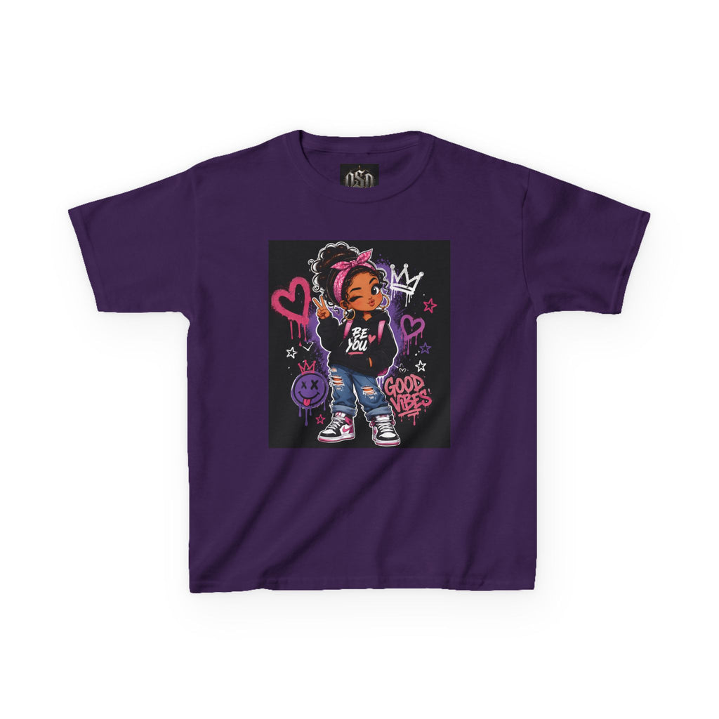 Kids Tee — Cute Graffiti Kid Character "Be You" Streetwear T-Shirt