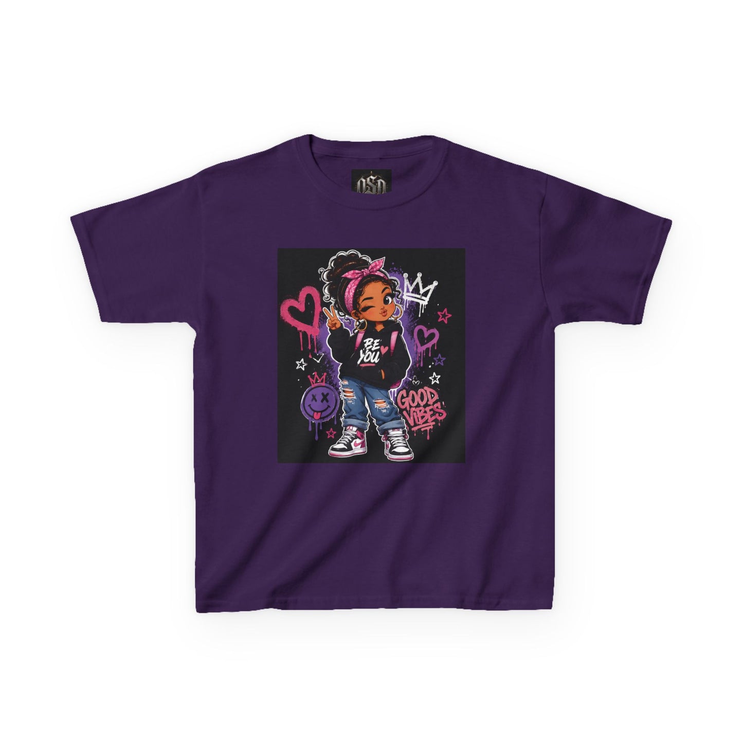 Kids Tee — Cute Graffiti Kid Character "Be You" Streetwear T-Shirt