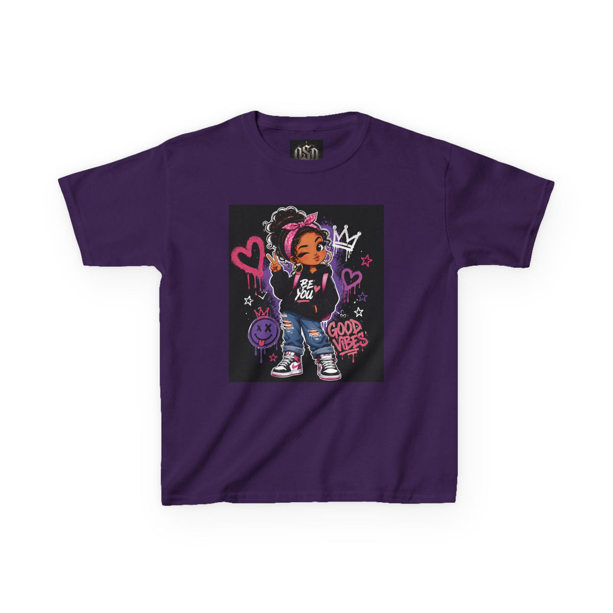 Kids Tee — Cute Graffiti Kid Character "Be You" Streetwear T-Shirt
