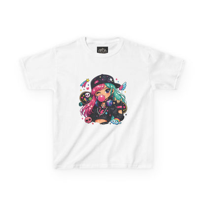 Kids Anime Gamer Tee — Colorful Kawaii Girl Graphic