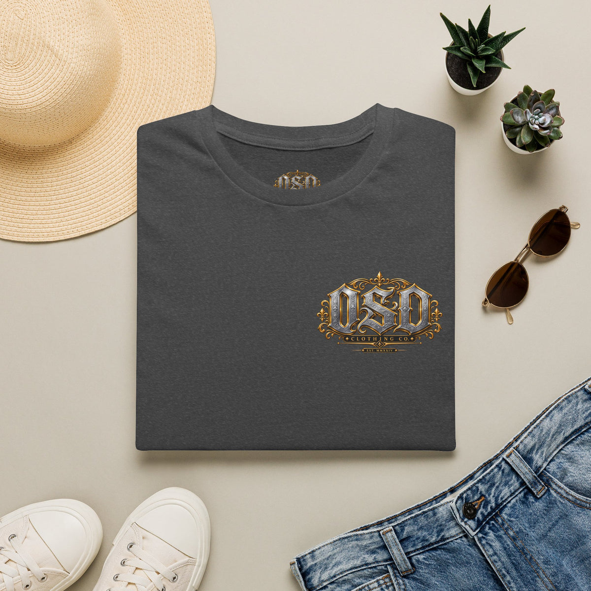 1990 Vintage OSD Crest T-Shirt — Retro 90s Emblem Tee