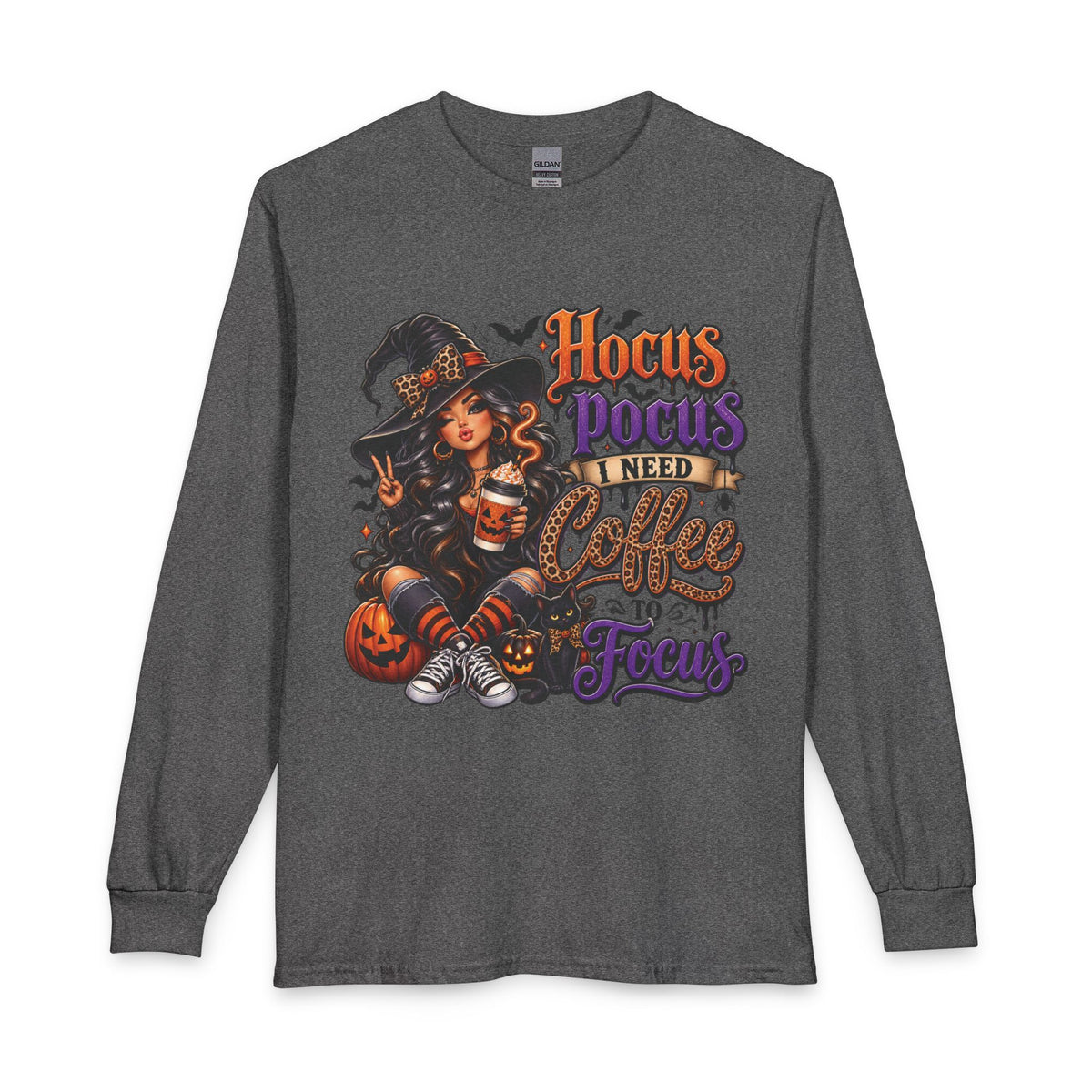 Hocus Pocus I Need Coffee Long Sleeve Tee