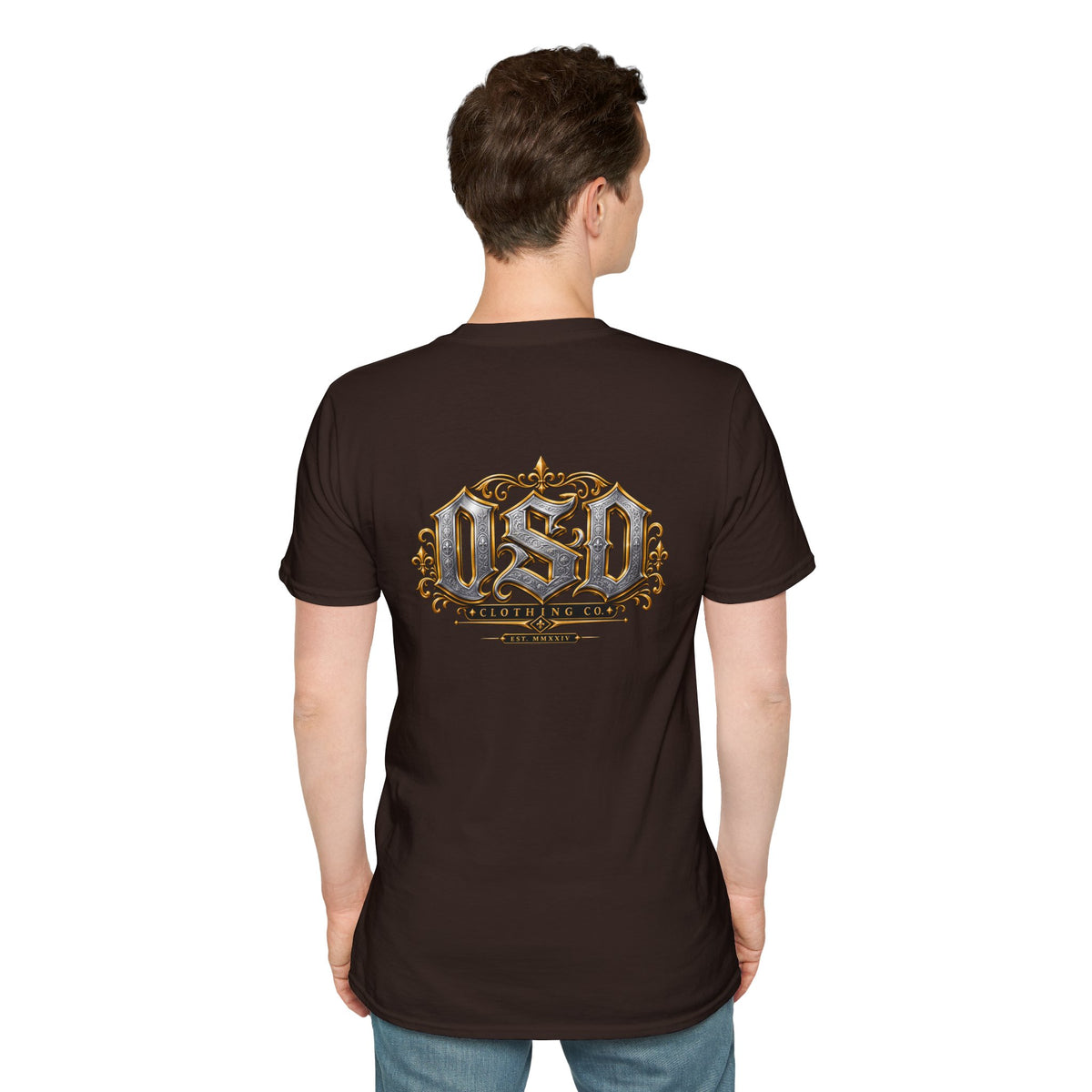 OSD Gothic Logo T-Shirt — Vintage Ornate Crest Tee
