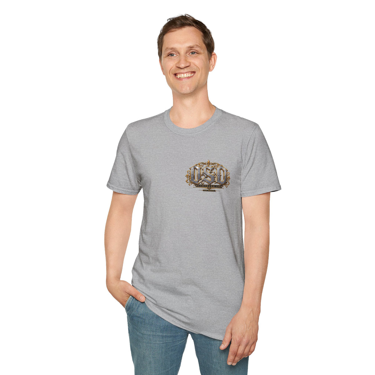 OSD Gothic Logo T-Shirt — Vintage Ornate Crest Tee