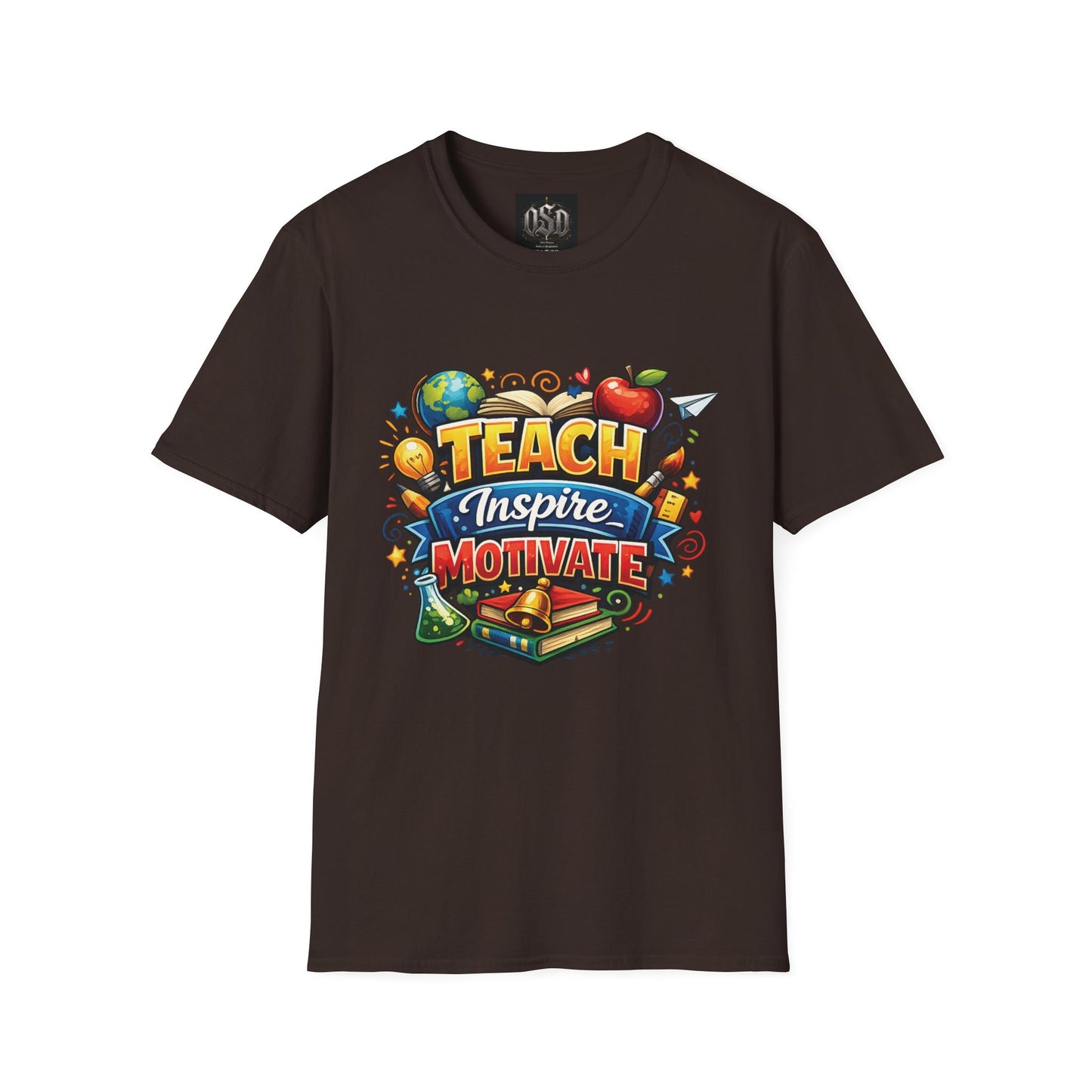 Teacher "Teach Inspire Motivate" T-Shirt — Colorful School Education Tee