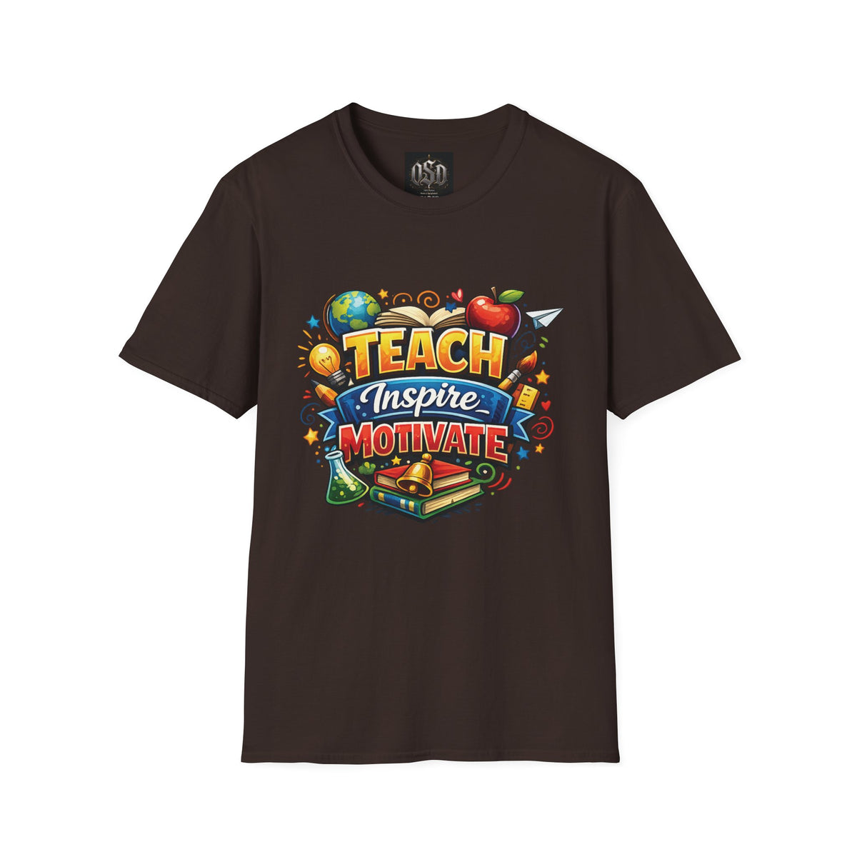 Teacher "Teach Inspire Motivate" T-Shirt — Colorful School Education Tee
