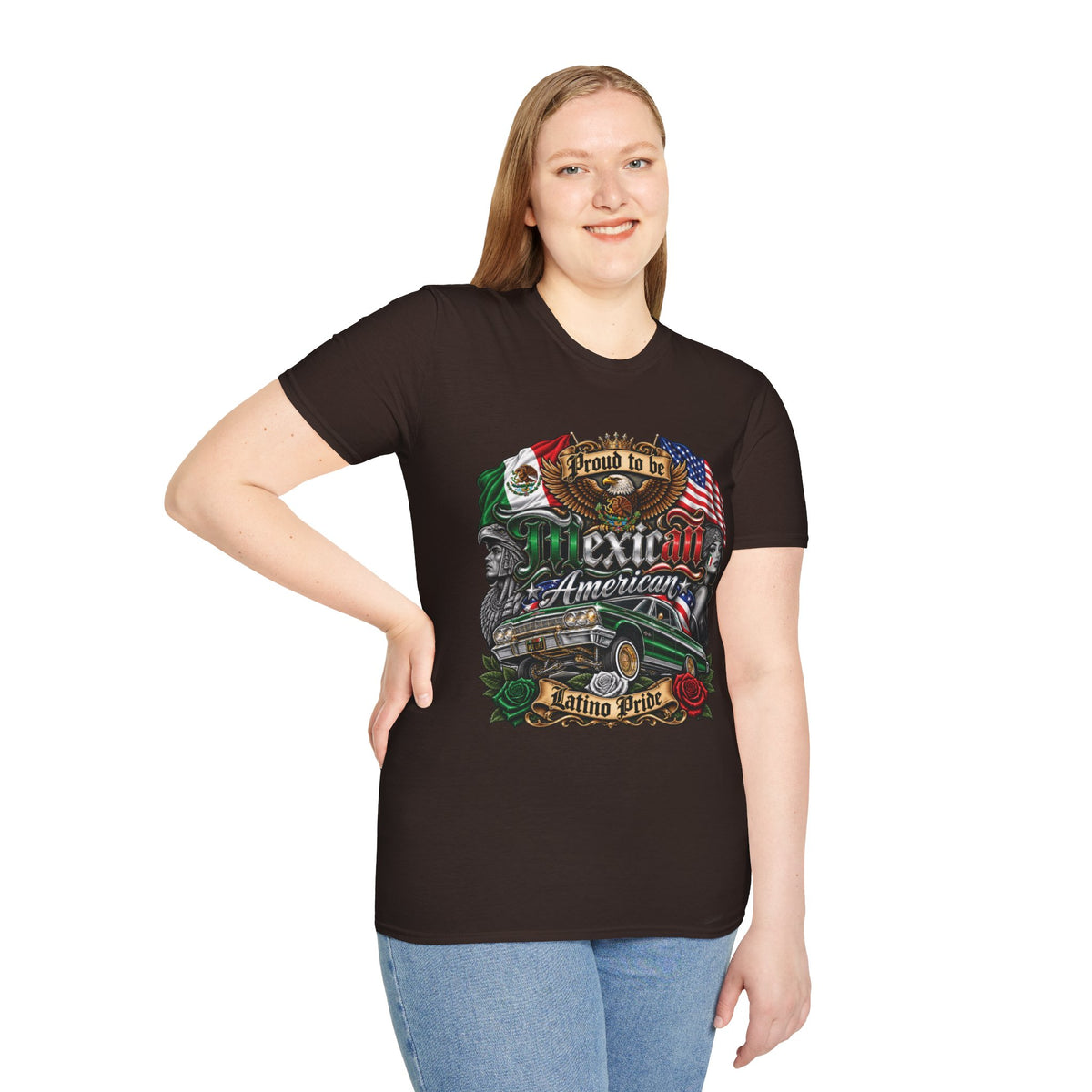 Mexican American Pride T-Shirt — "Proud to be Mexican American" Graphic Tee