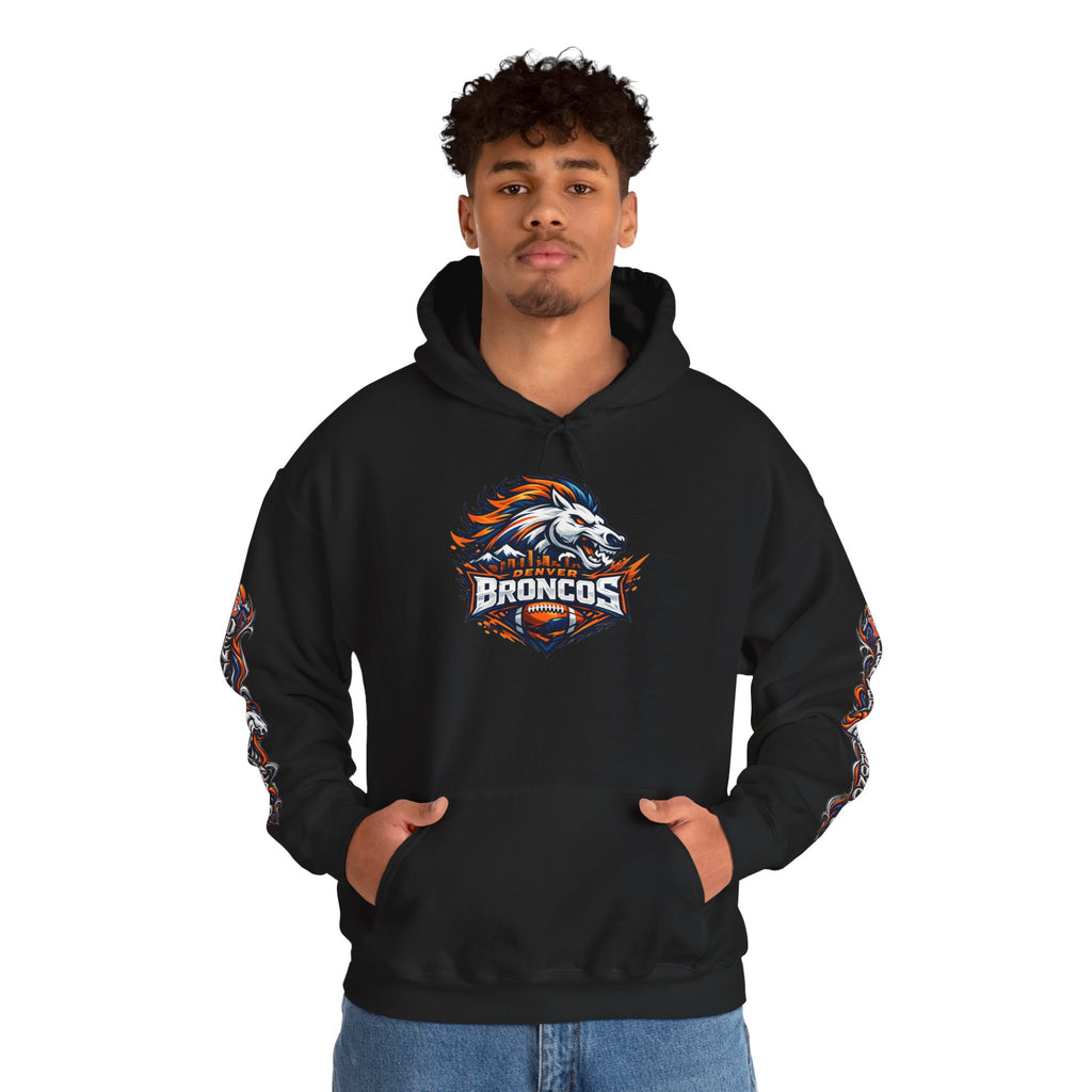 Broncos Fierce Hoodie — Team Logo Sleeve Pullover