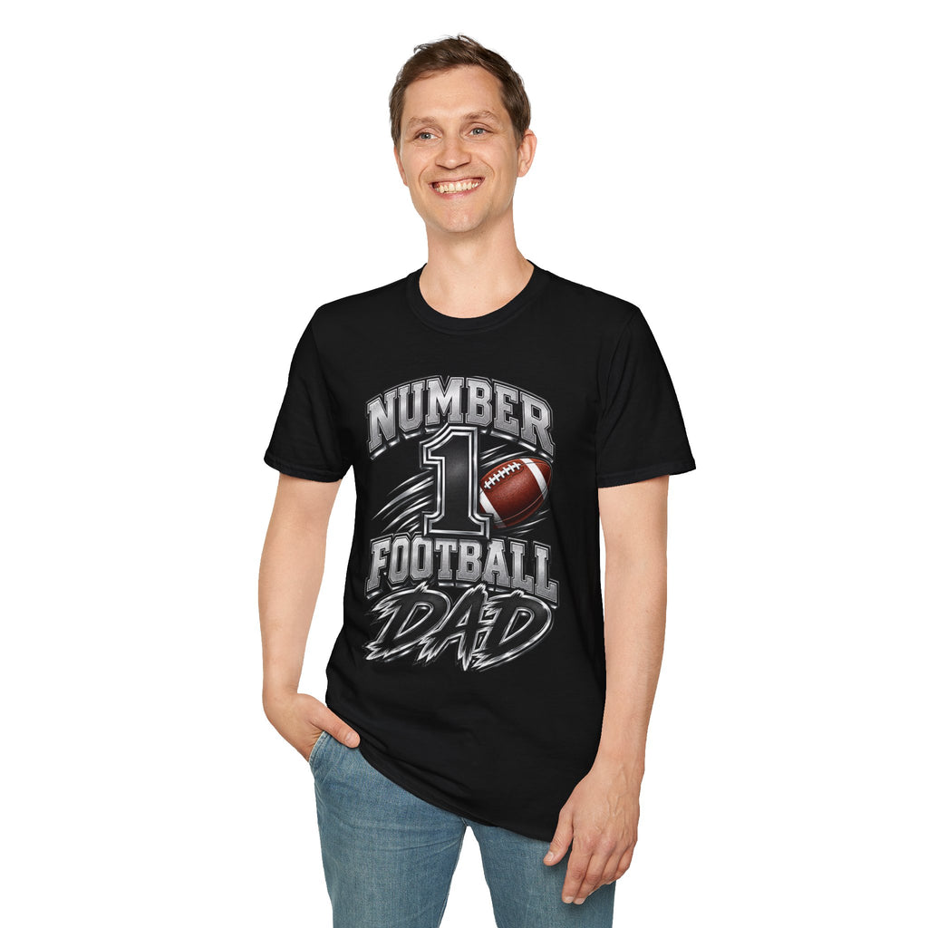 Number 1 Football Dad T-Shirt — Proud Football Dad Tee