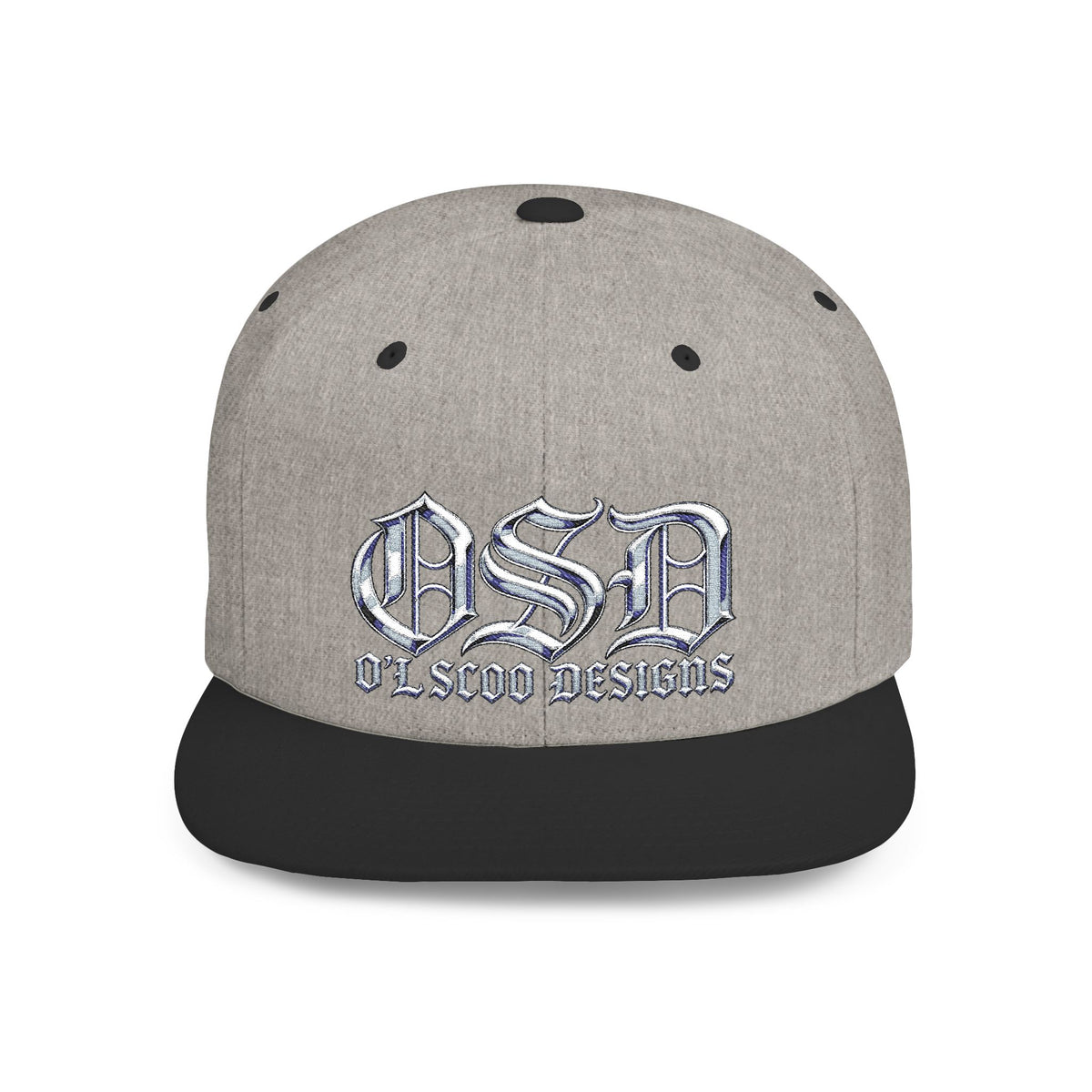 OSD - O'L SCOO DESIGNS  Vintage Gothic Flat Bill Snapback Hat — Old School Aesthetics Cap