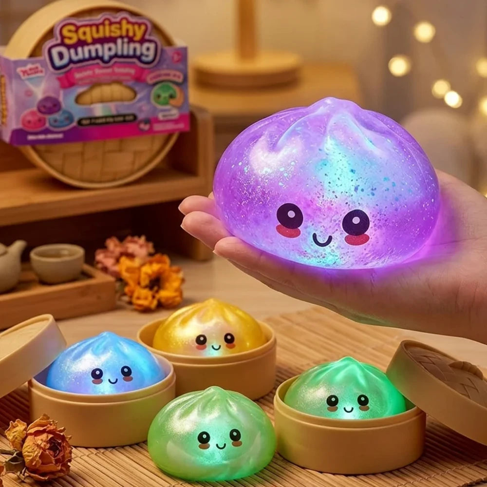 Glitter Glow Dumpling Squishy Stress Toy