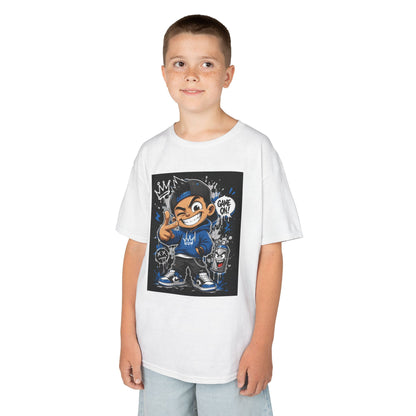 Kids Streetwear Tee — Cartoon Skate Kid Graphic Shirt