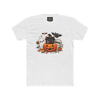 Halloween Cute Kittens in Pumpkin T-Shirt — Trick-or-Treat Cat & Ghost Tee