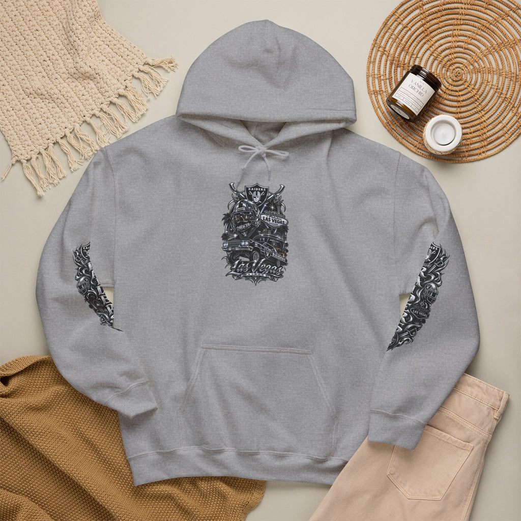 Las Vegas Raider Hoodie — Raider Graphic Pullover with Sleeve Art