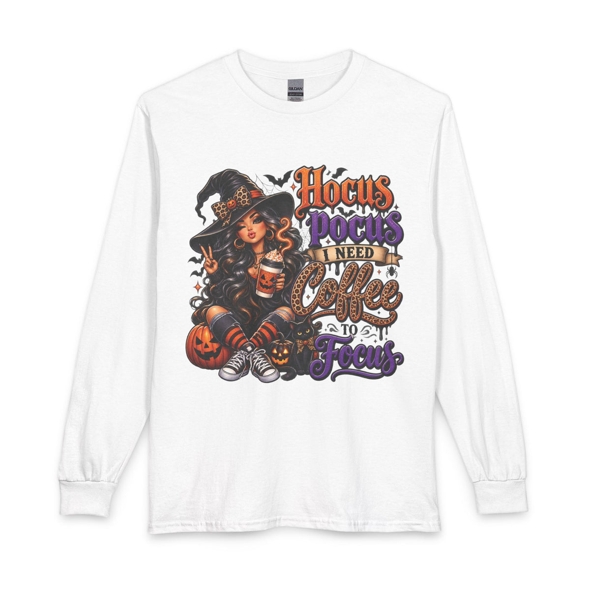 Hocus Pocus I Need Coffee Long Sleeve Tee