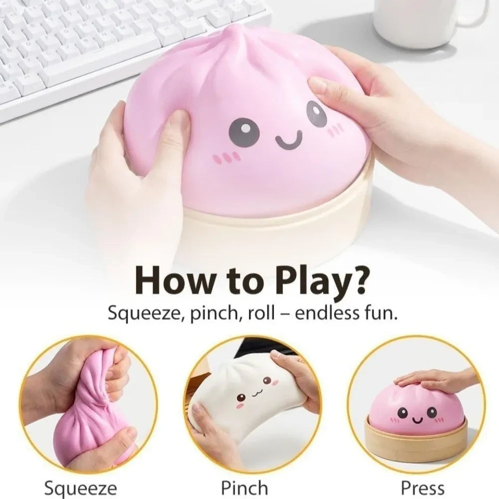 Extra Large Dumpling Squeeze Toy with Steamer
