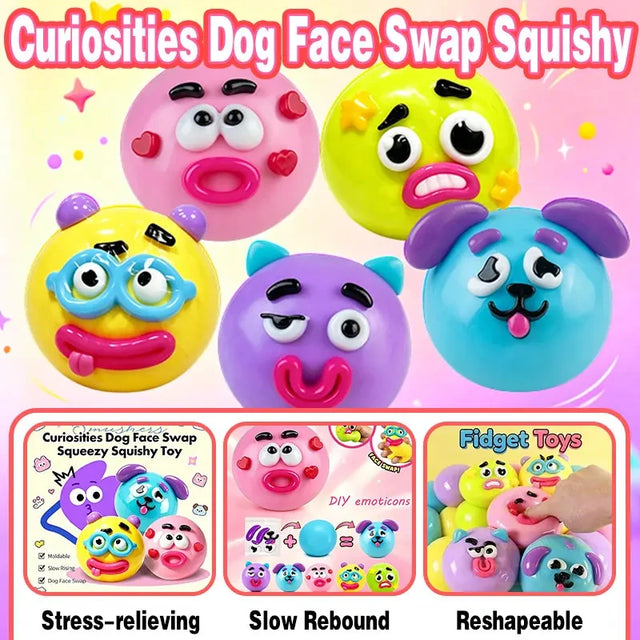 Dog Face Soft Squeeze Fidget Toy