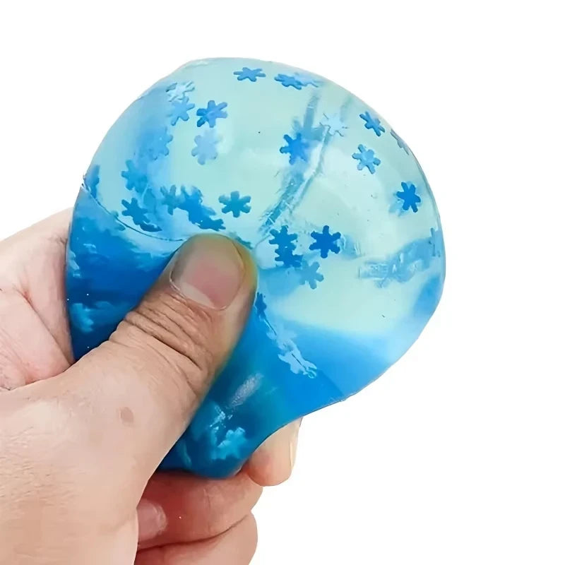 Squishy Snowflake Ice Cube Fidget Toy