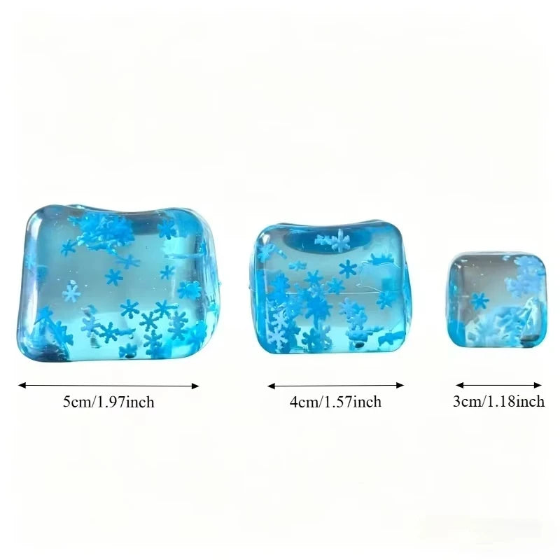 Squishy Snowflake Ice Cube Fidget Toy